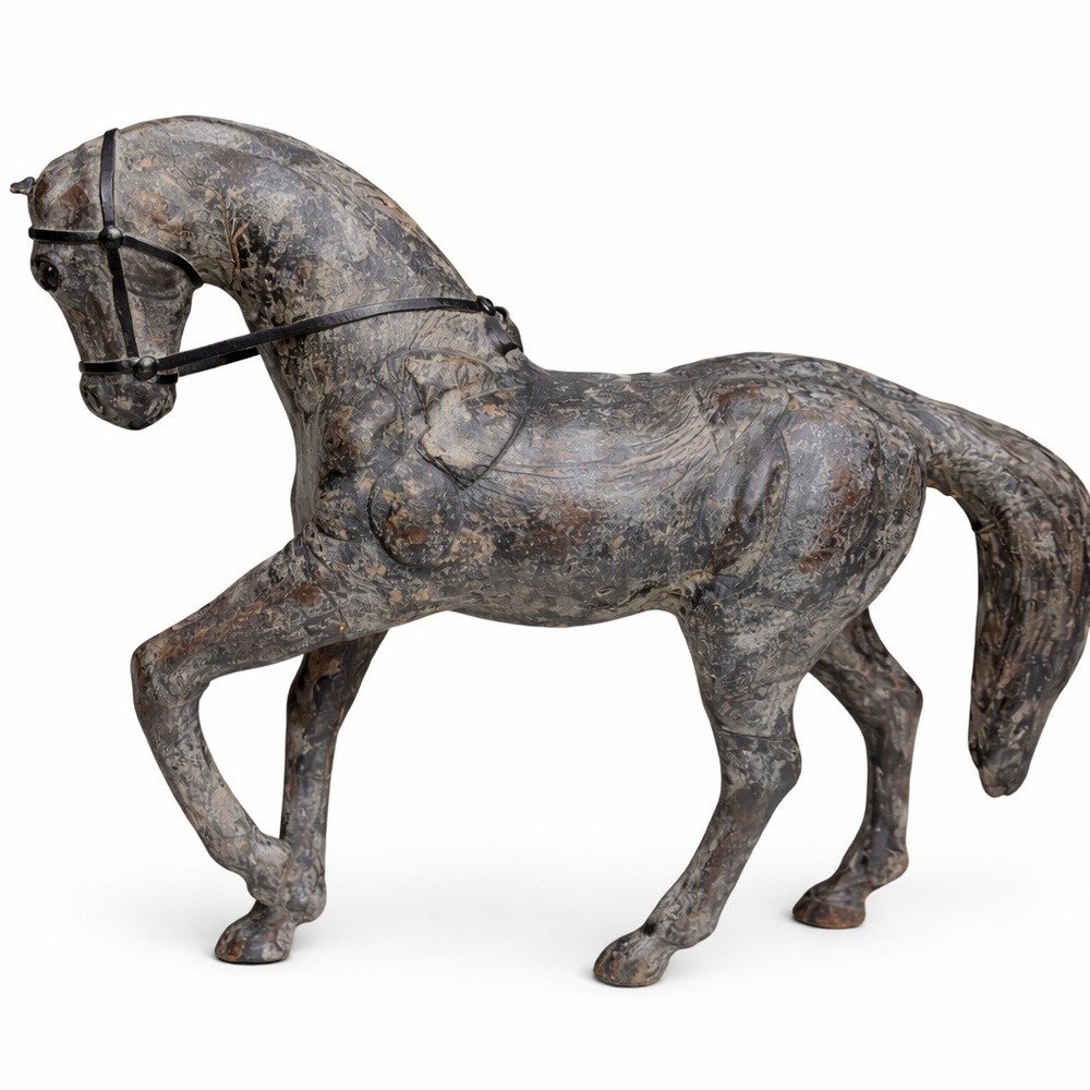 Rustic Horse Sculpture Figurine Distressed‎ Finish Farmhouse Decor 12”